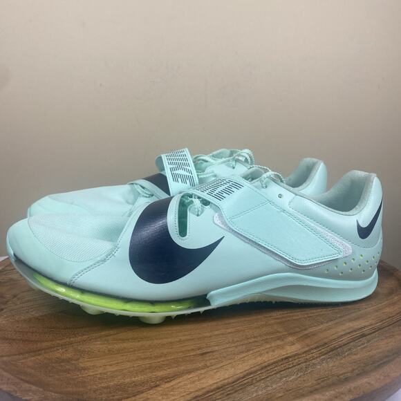Nike Zoom Long Jump Elite Mint Foam Volt Mens Size 15 Track Spikes DR9924-300 - Picture 2 of 10